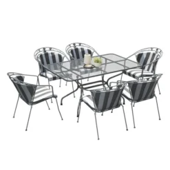 Pacific Lifestyle Elegance Rectangular 6 Seater Dining Set With Cushions 9 Pacific Lifestyle Elegance Rectangular 6 Seater Dining Set With Cushions -EGLO Shop 30984380 alt04