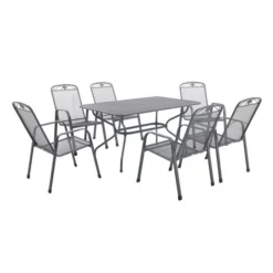 Pacific Lifestyle Savoy Rectangular 6 Seater Dining Set -EGLO Shop 30984381 alt04
