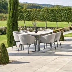 Pacific Lifestyle Nevada Putty Outdoor 6 Seater Dining Set