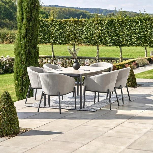 Pacific Lifestyle Nevada Putty Outdoor 6 Seater Dining Set 1 Pacific Lifestyle Nevada Putty Outdoor 6 Seater Dining Set