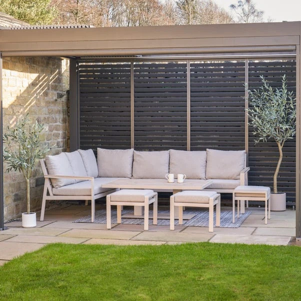 Pacific Lifestyle Aruba Outdoor Corner Seating Set With Adjustable Table 2 Pacific Lifestyle Aruba Outdoor Corner Seating Set With Adjustable Table - Image 2