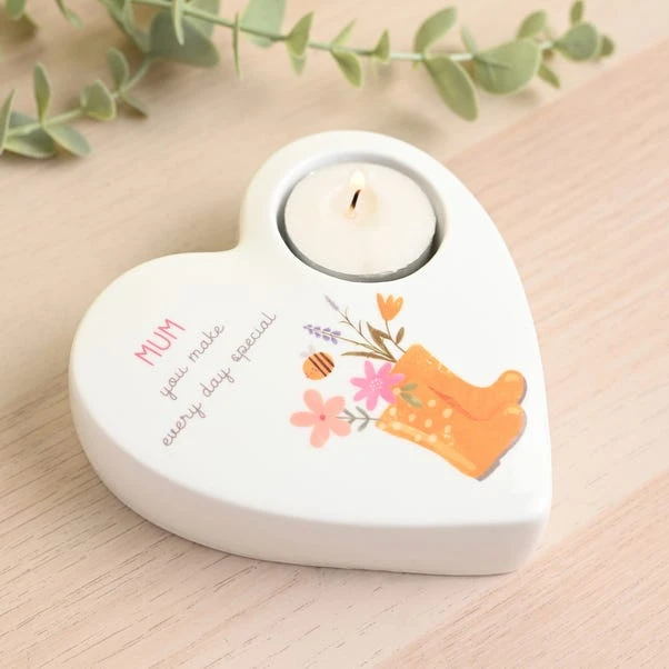 Mum Ceramic Tealight Holder 1 Mum Ceramic Tealight Holder