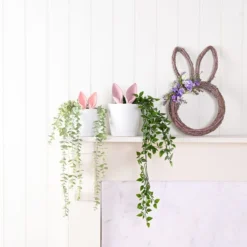 Eggs-traordinary Gift Co. Flocked Bunny Ears Plant Pot -EGLO Shop 30984527