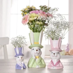 Eggs-traordinary Gift Co. Bunny In Top Hat Plant Pot