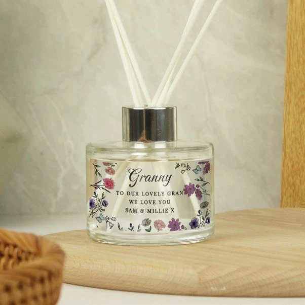 Personalised Wild Flowers Reed Diffuser 2 Personalised Wild Flowers Reed Diffuser - Image 2