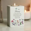 Personalised Wild Flowers Tealight Holder