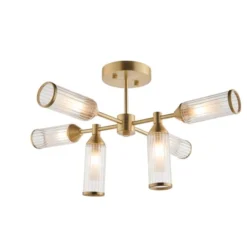 Vogue Bailey Art Deco 6 Light Semi Flush Ceiling Light -EGLO Shop 30990107 alt07