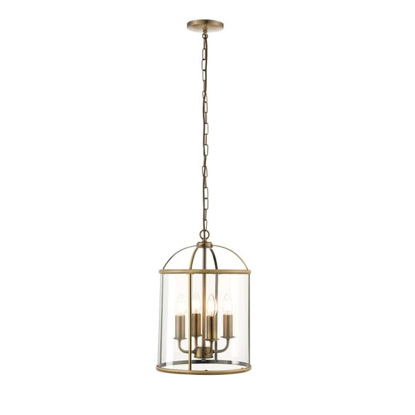 Return - Vogue Lambeth 4 Light Glass Pendant Light, Brass 7 Return - Vogue Lambeth 4 Light Glass Pendant Light, Brass - Image 7