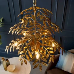Return - Vogue Sago 5 Light Leaf Pendant Light -EGLO Shop 30991256 alt03